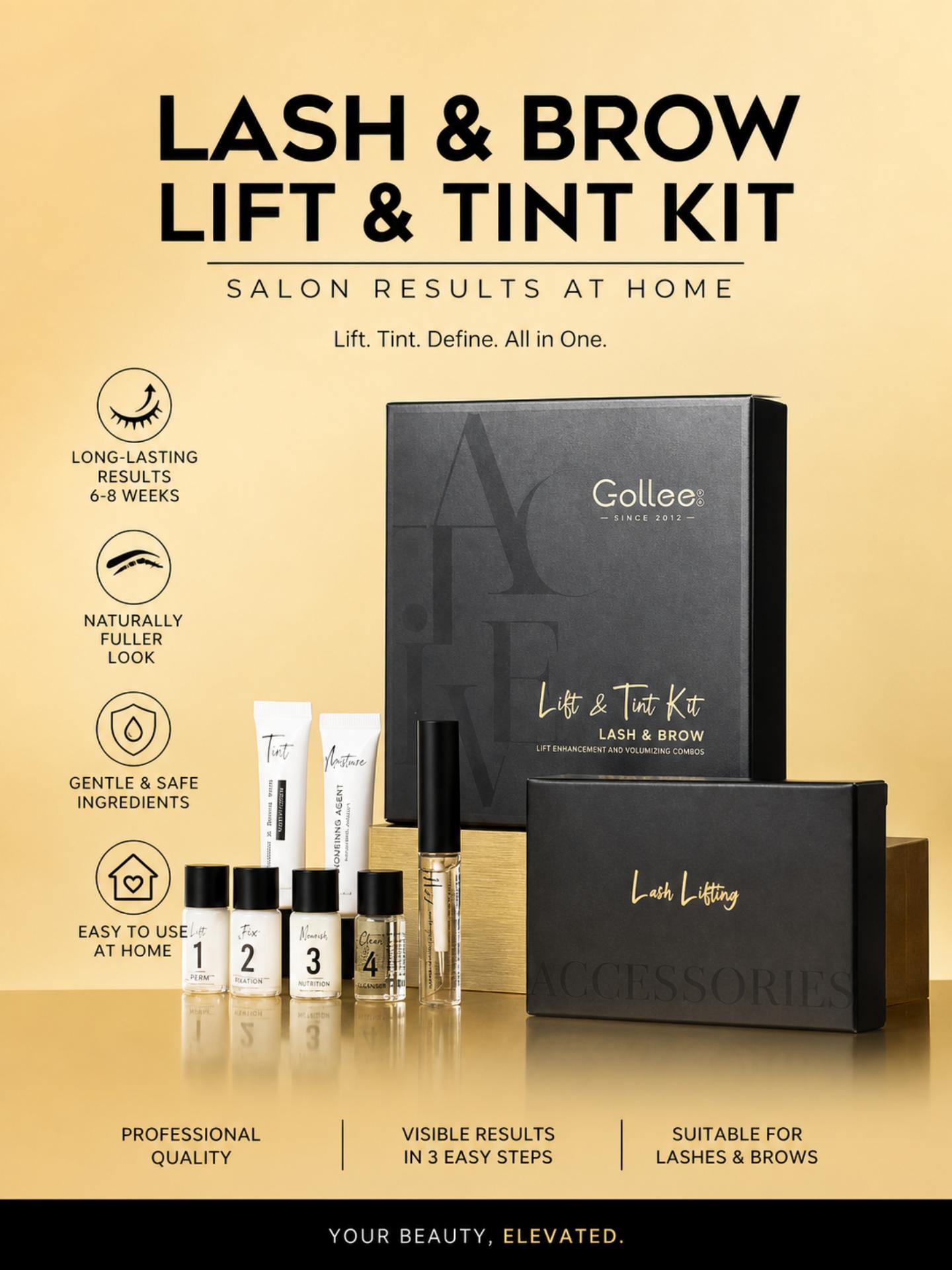 GOLLEE Lash Lift Color Kit Bro - огляд і ціна Brow Lamination Kit