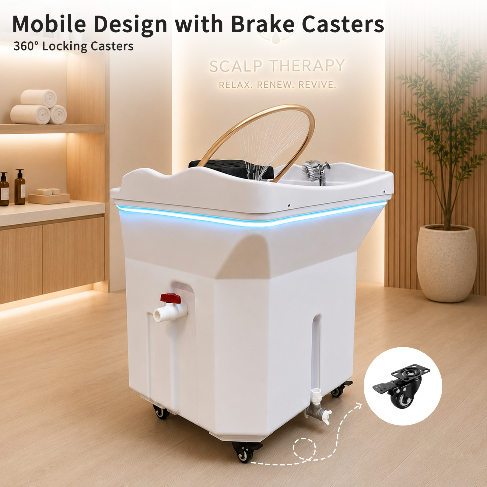 Head SPA Shampoo Basin with 60 - огляд і ціна Spa Wellness Images