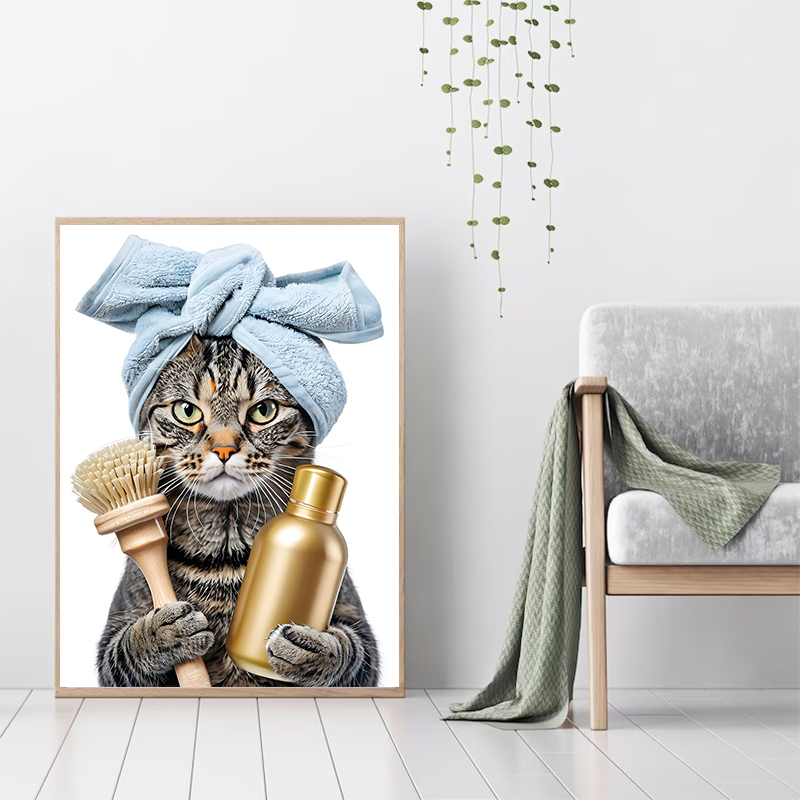 Cat with Martini in Bathtub Bl - огляд і ціна Spa Wellness Images